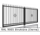 RAL 9005 štruktúra (čierna) 