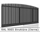 RAL 9005 štruktúra (čierna) 