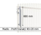 Madlo - 800 mm 