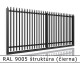 RAL 9005 štruktúra (čierna) 