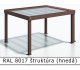 RAL 8017 štruktúra (hnedá) 