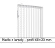 Madlo z lamely - profil 60x20 mm 