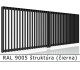 RAL 9005 štruktúra (čierna) 