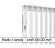 Madlo z lamely - profil 60x20 mm 