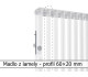 Madlo z lamely - profil 60x20 mm 